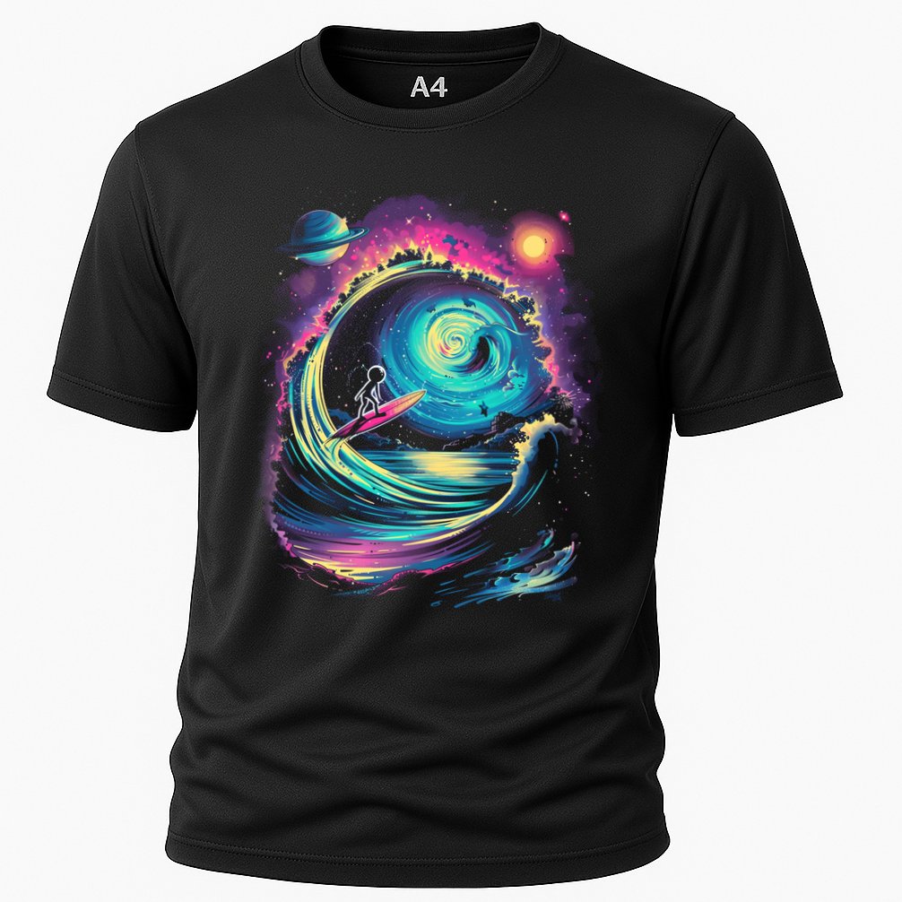 Surfing Outta Space Astronaut Performance Shirt