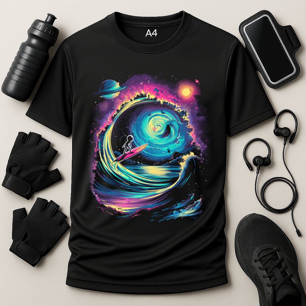 Surfing Outta Space Astronaut Performance Shirt