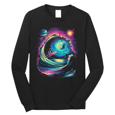 Surfing Outta Space Astronaut Long Sleeve Shirt