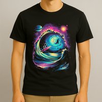 Surfing Outta Space Astronaut T-Shirt