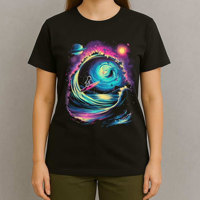 Surfing Outta Space Astronaut T-Shirt