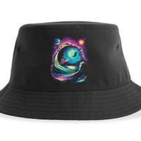 Surfing Outta Space Astronaut Sustainable Bucket Hat