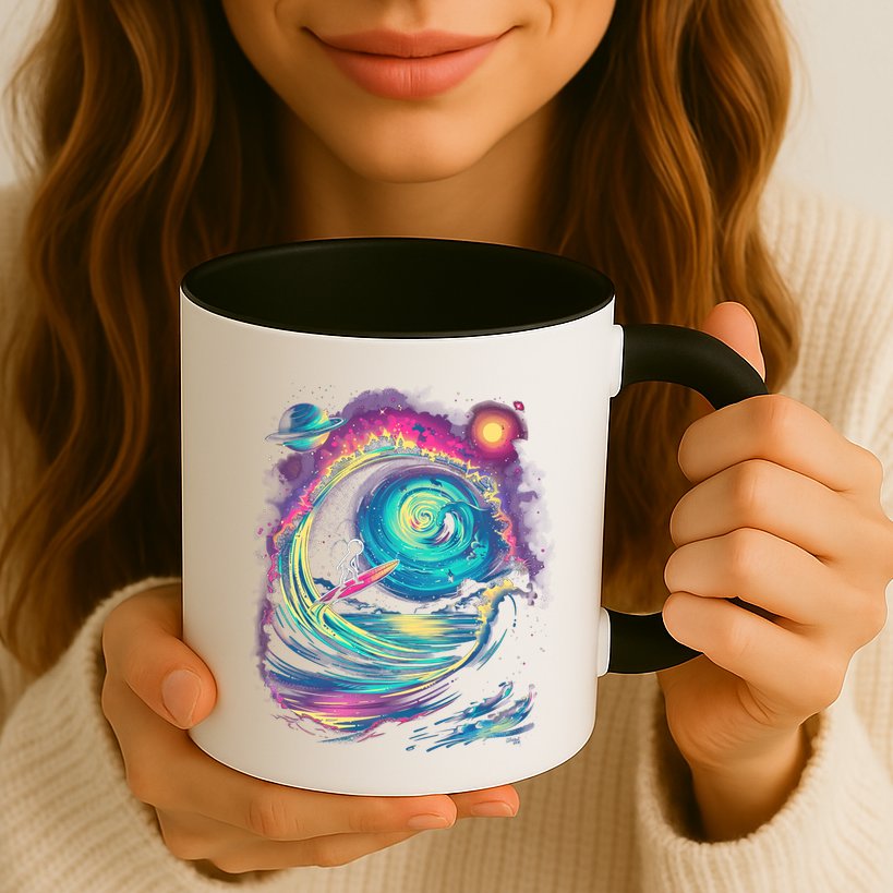 Surfing Outta Space Astronaut Mug