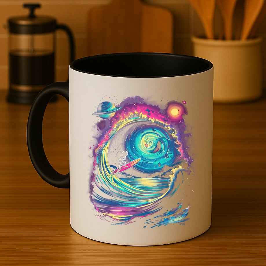 Surfing Outta Space Astronaut Mug