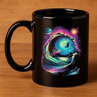 Surfing Outta Space Astronaut 11oz C Handle Ceramic Mug