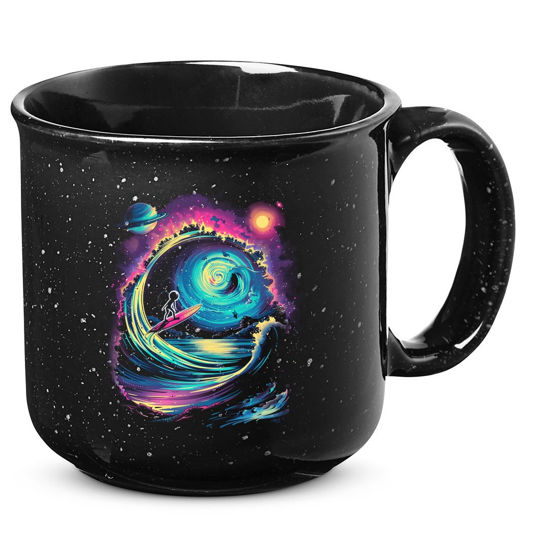 Surfing Outta Space Astronaut 15oz Campfire Ceramic Mug