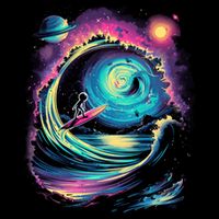 Surfing Outta Space Astronaut Flatbill Hat