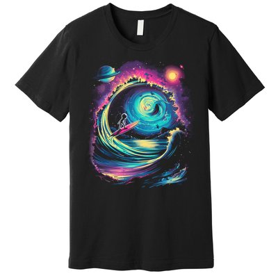 Surfing Outta Space Astronaut Premium T-Shirt