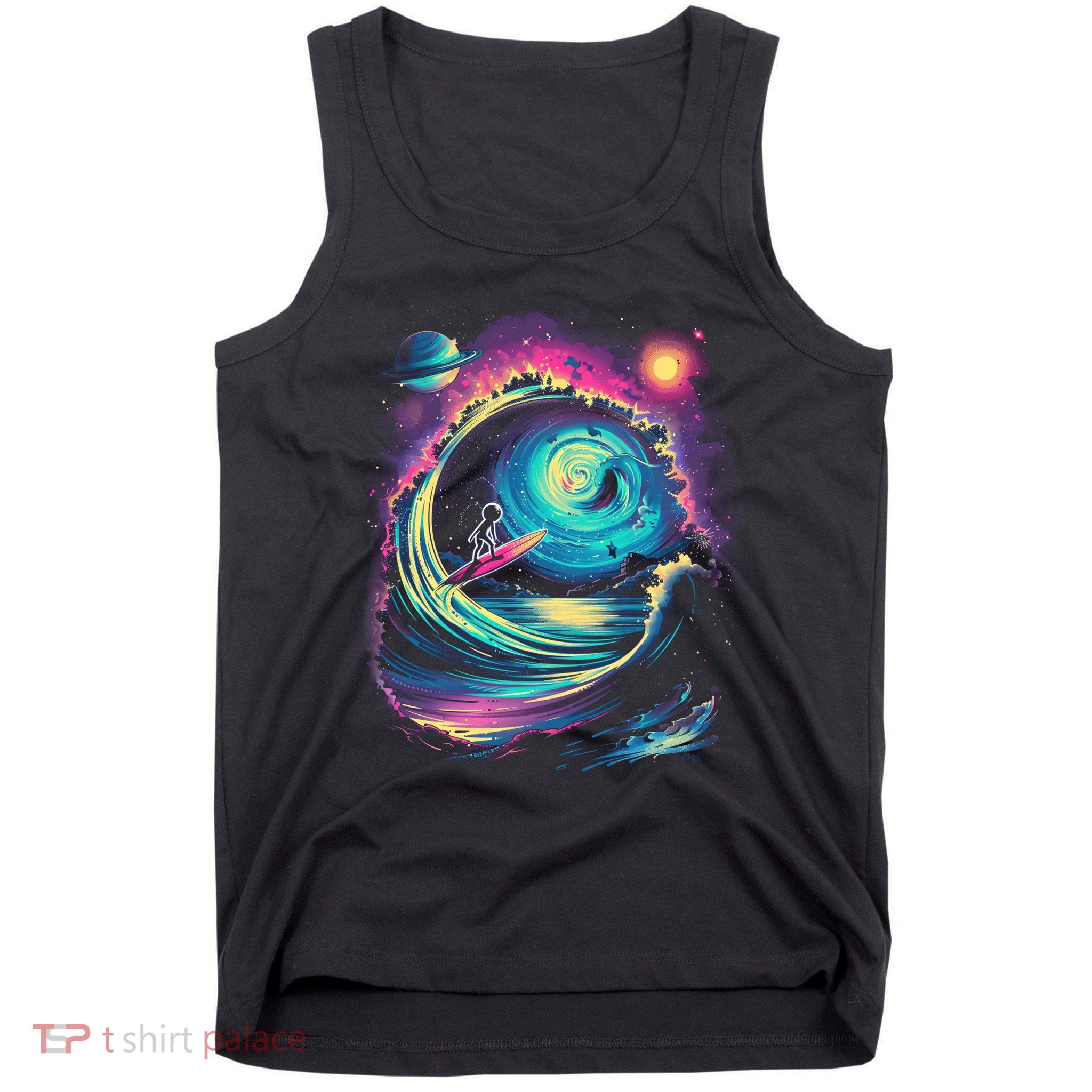 Surfing Outta Space Astronaut Tank Top