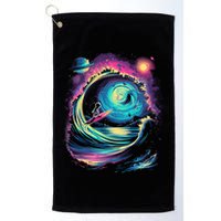 Surfing Outta Space Astronaut Golf Towel