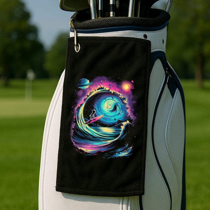 Surfing Outta Space Astronaut Golf Towel