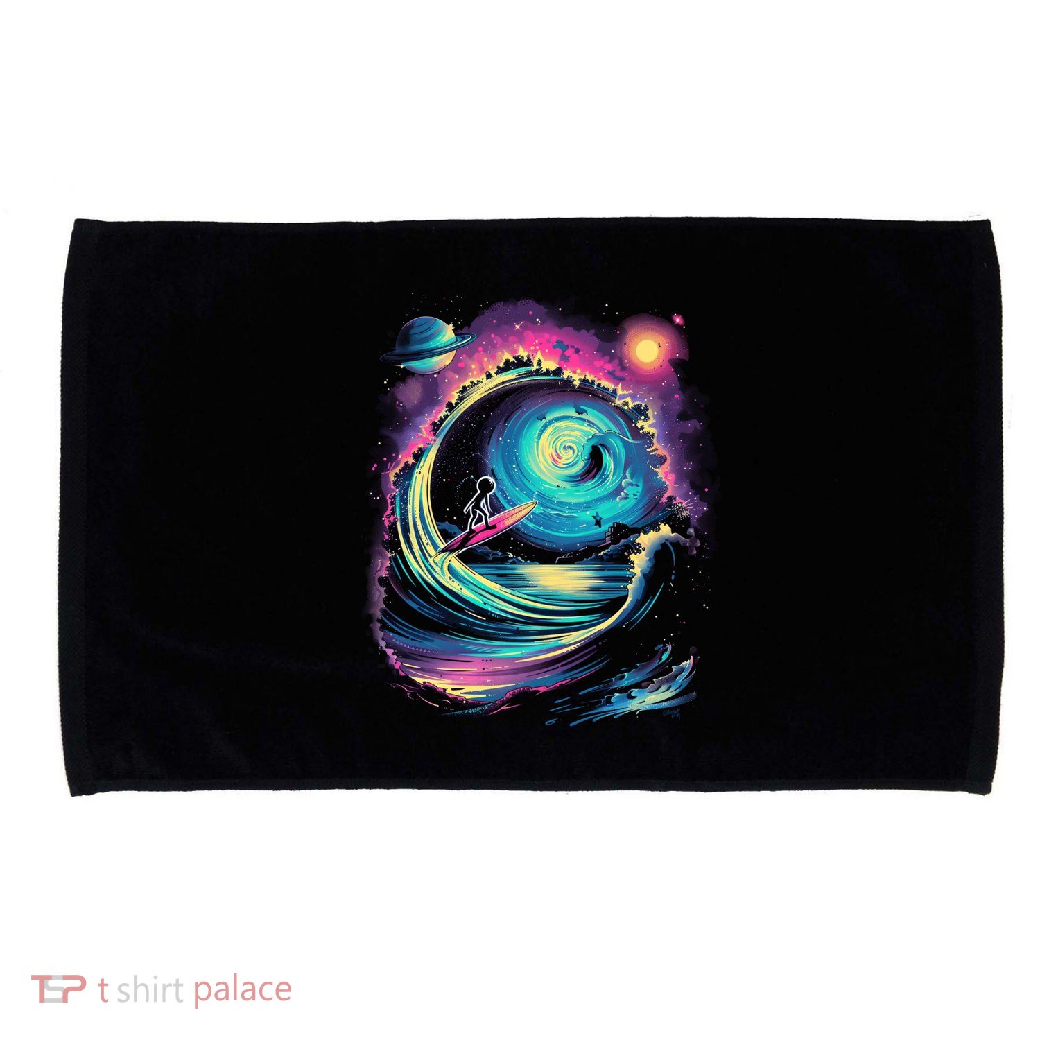 Surfing Outta Space Astronaut Microfiber Hand Towel