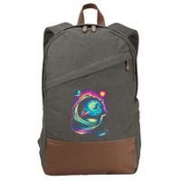 Surfing Outta Space Astronaut Cotton Canvas Backpack