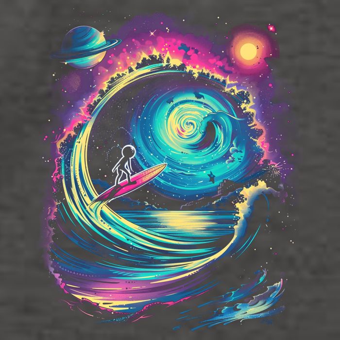 Surfing Outta Space Astronaut Vector Backpack