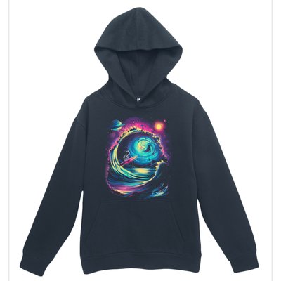 Surfing Outta Space Astronaut Urban Pullover Hoodie