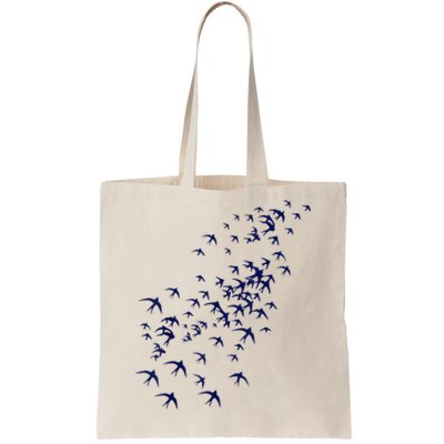 Swarm Of Swallows Flying Flock Of Birds For Nature Lovers Tote Bag