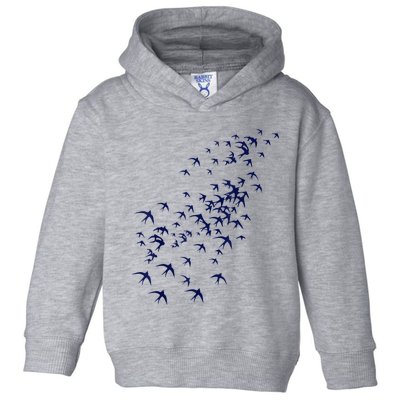 Swarm Of Swallows Flying Flock Of Birds For Nature Lovers Toddler Hoodie