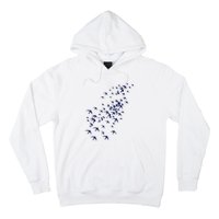 Swarm Of Swallows Flying Flock Of Birds For Nature Lovers Hoodie