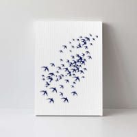 Swarm Of Swallows Flying Flock Of Birds For Nature Lovers Canvas