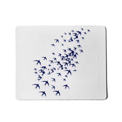 Swarm Of Swallows Flying Flock Of Birds For Nature Lovers Mousepad