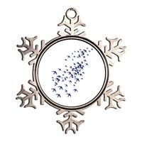 Swarm Of Swallows Flying Flock Of Birds For Nature Lovers Metallic Star Ornament