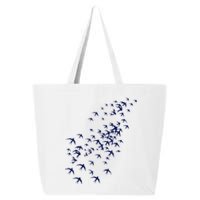 Swarm Of Swallows Flying Flock Of Birds For Nature Lovers 25L Jumbo Tote