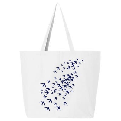 Swarm Of Swallows Flying Flock Of Birds For Nature Lovers 25L Jumbo Tote