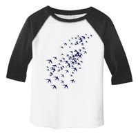 Swarm Of Swallows Flying Flock Of Birds For Nature Lovers Toddler Fine Jersey T-Shirt