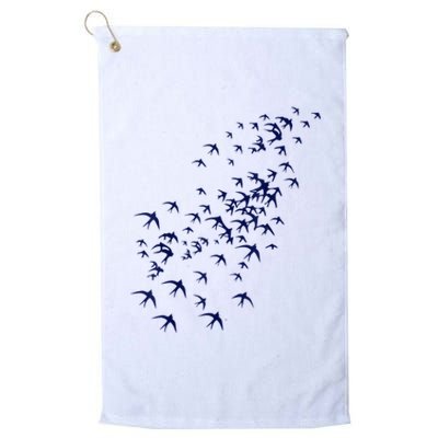 Swarm Of Swallows Flying Flock Of Birds For Nature Lovers Platinum Collection Golf Towel