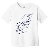 Swarm Of Swallows Flying Flock Of Birds For Nature Lovers Toddler T-Shirt