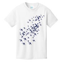 Swarm Of Swallows Flying Flock Of Birds For Nature Lovers Kids T-Shirt