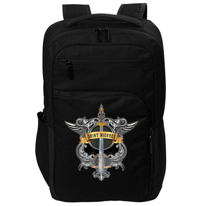 Sword Of Saint Michael The Archangel Catholic Men Impact Tech Backpack