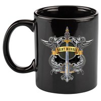Sword Of Saint Michael The Archangel Catholic Men 11oz C Handle Ceramic Mug