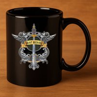 Sword Of Saint Michael The Archangel Catholic Men 11oz C Handle Ceramic Mug