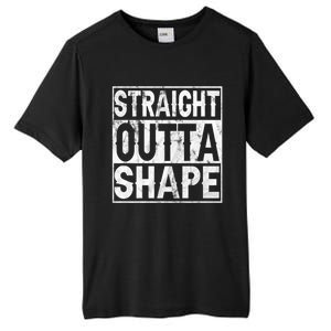 Straight Outta Shape Workout Quote Joke Motivational Cute Gift Tall Fusion ChromaSoft Performance T-Shirt