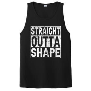 Straight Outta Shape Workout Quote Joke Motivational Cute Gift PosiCharge Competitor Tank