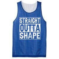 Straight Outta Shape Workout Quote Joke Motivational Cute Gift Mesh Reversible Basketball Jersey Tank