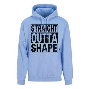 Straight Outta Shape Workout Quote Joke Motivational Cute Gift Unisex Surf Hoodie