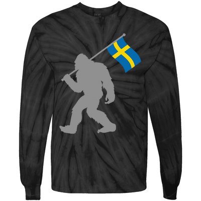 Sverige Or Swedish Flag On Sweden Flag Tie-Dye Long Sleeve Shirt