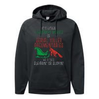 Sleighin Or Slayin Christmas Movie Funny Xmas Performance Fleece Hoodie