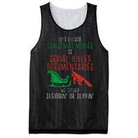 Sleighin Or Slayin Christmas Movie Funny Xmas Mesh Reversible Basketball Jersey Tank