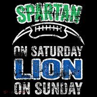 Spartan On Saturday Lion On Sunday Funny Detroit Impact Tech Backpack