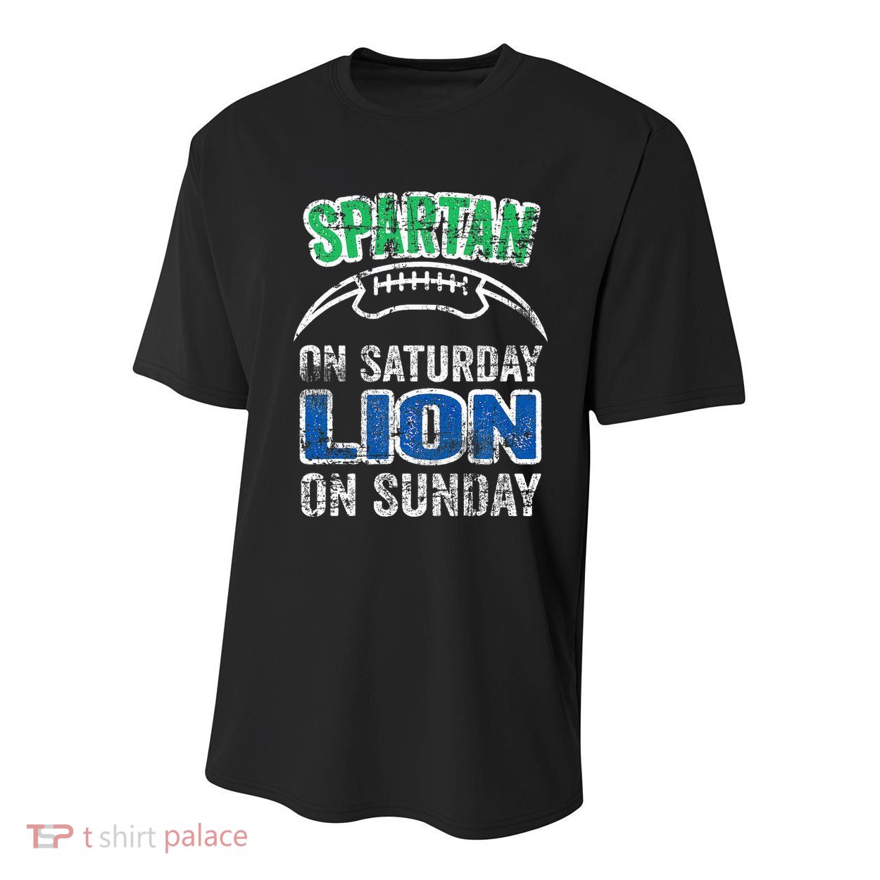 Spartan On Saturday Lion On Sunday Funny Detroit Youth Performance Sprint T-Shirt