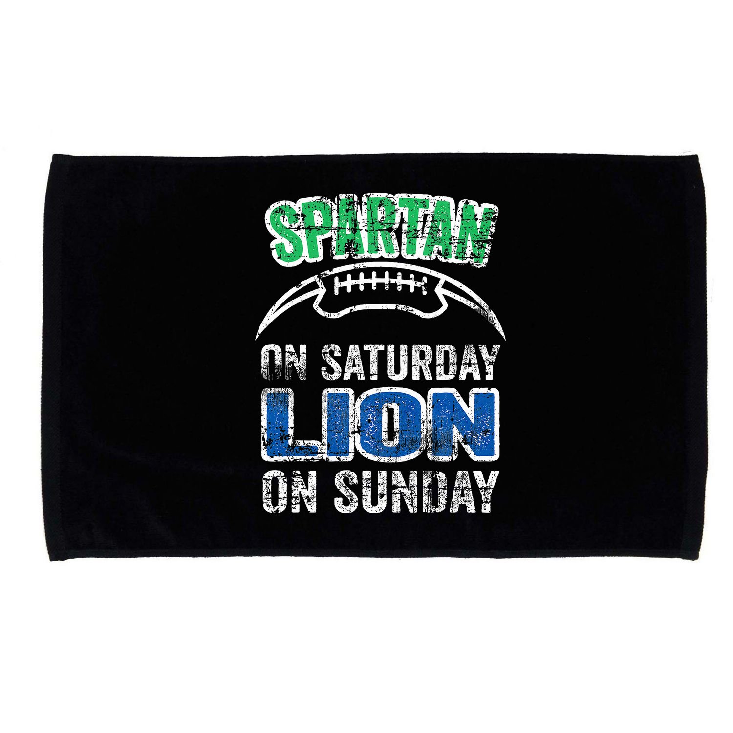 Spartan On Saturday Lion On Sunday Funny Detroit Microfiber Hand Towel