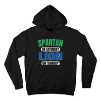 Spartan On Saturday Lion On Sunday Funny Detroit Vintage Hoodie