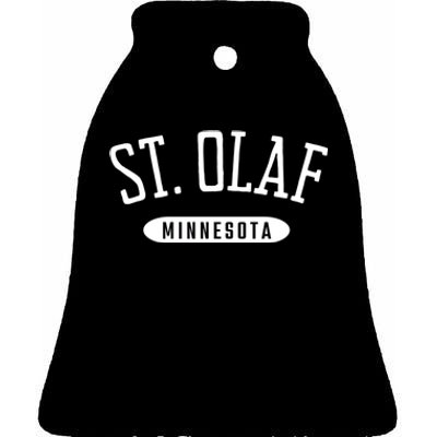 St. Olaf Shirt Classic Style St. Olaf Minnesota MN Ceramic Bell Ornament