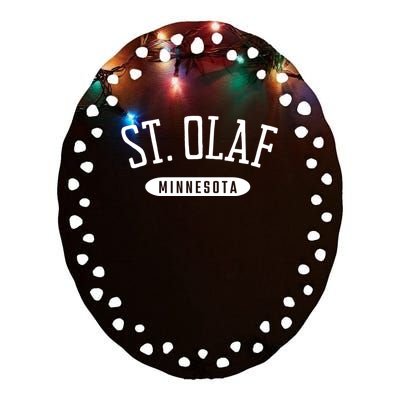 St. Olaf Shirt Classic Style St. Olaf Minnesota MN Ceramic Oval Ornament