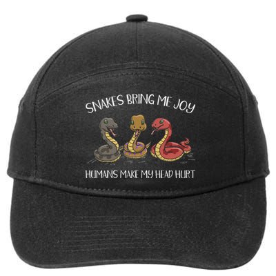 Snake Owner Snake Collector Snake Whisperer Serpent 7-Panel Snapback Hat