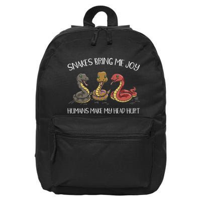 Snake Owner Snake Collector Snake Whisperer Serpent 16 in Basic Backpack