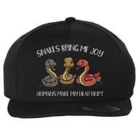 Snake Owner Snake Collector Snake Whisperer Serpent Wool Snapback Cap